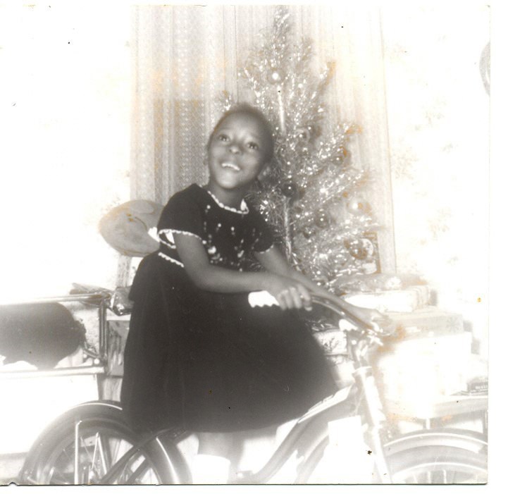 Betty Williams with Bicycle