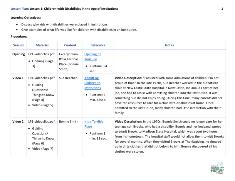 Educator Guide Lesson Plan for Lesson 1