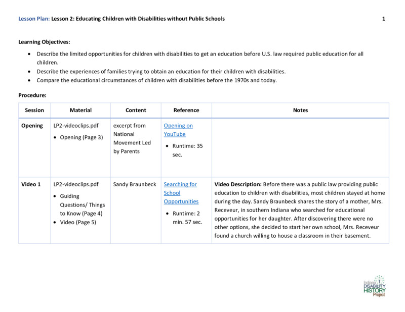 Educator Guide: Lesson Plan for Lesson 2