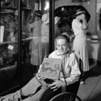 Theodore Helping and His Leather Portfolio at the 1933 Indiana State Fair