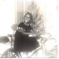 Betty Williams with Bicycle