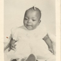 Infant Betty Williams in White Dress